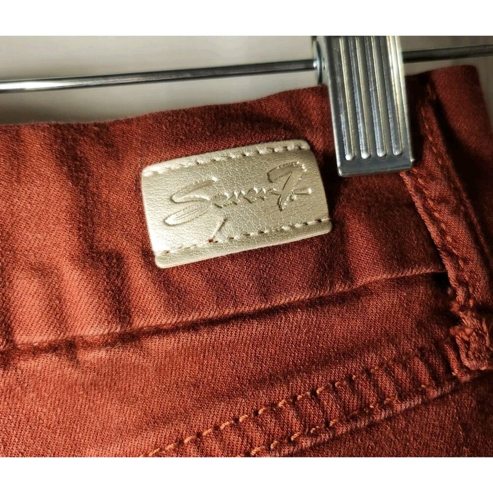 Seven 7 for all Mankind Jeans Women's size 4 Burgundy Pants Soft Stretch skinny - Picture 5 of 9
